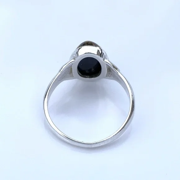 Amber and Silver Ring ~ Size 7-1/2 - Picture 3 of 6